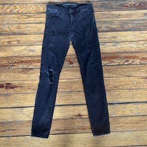 Black Distressed Skinny Jeans